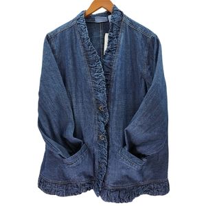 NWT Liz & Me Women Size 2X Denim Jacket